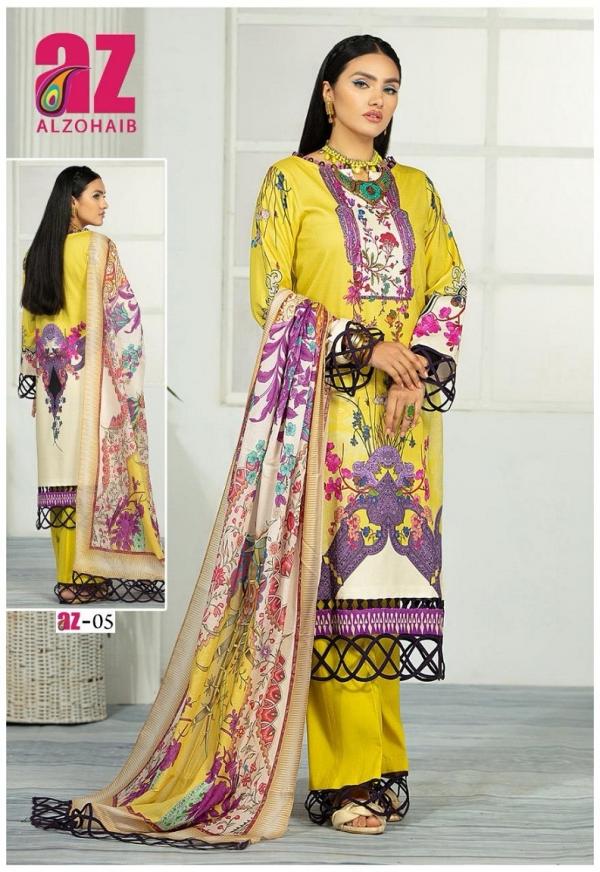 Alzohaib Zoohra Vol-1- Kurti Pant With Dupatta